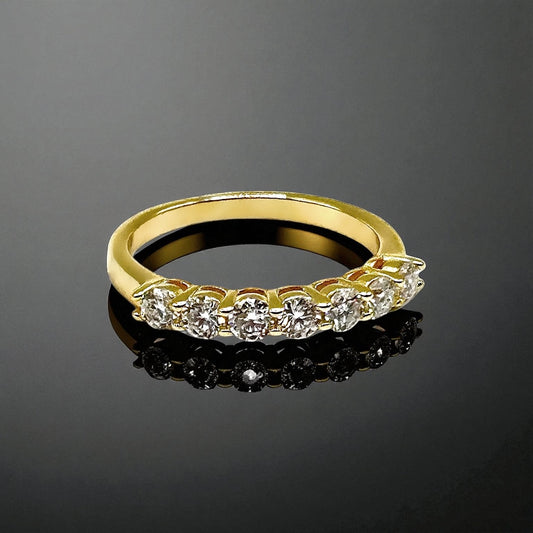 .7ct Seven Stone Eternity Ring, Yellow Gold (VVS1/D/Excellent)