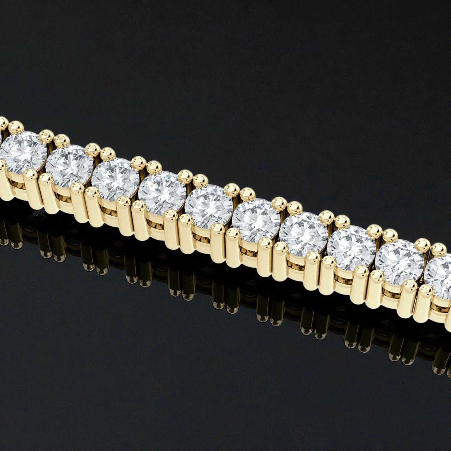 3ct Tennis Bracelet, Yellow Gold (VVS1/D/Excellent) - 15cm