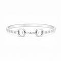 Horse-Bit Diamond Stud Bangle