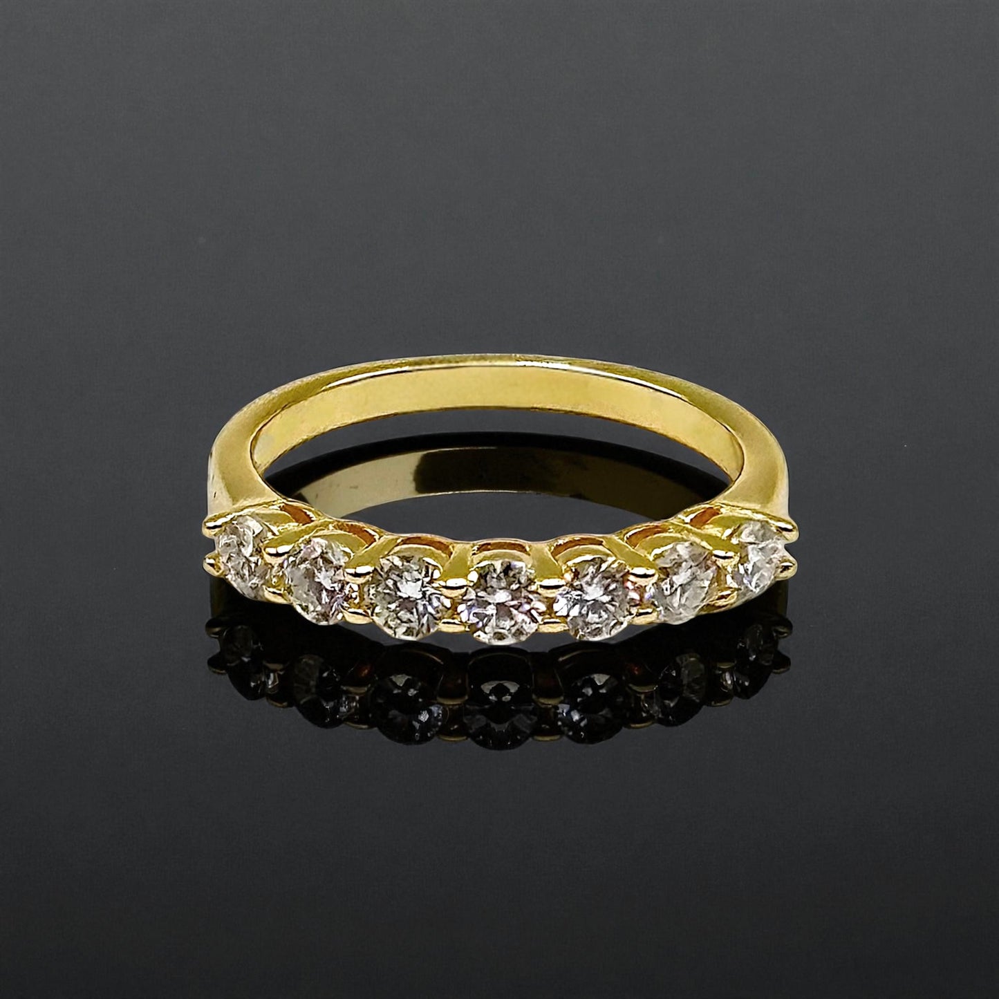 .7ct Seven Stone Eternity Ring, Yellow Gold (VVS1/D/Excellent)