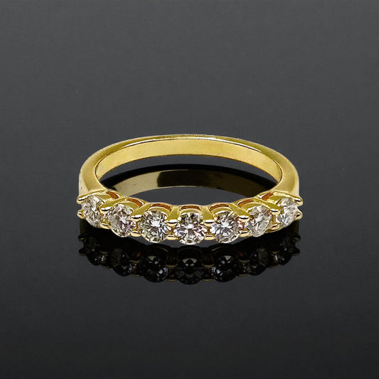 .7ct Seven Stone Eternity Ring, Yellow Gold (VVS1/D/Excellent)