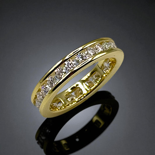 1.4ct  Eternity Band, Yellow Gold (VVS1/D/Excellent)