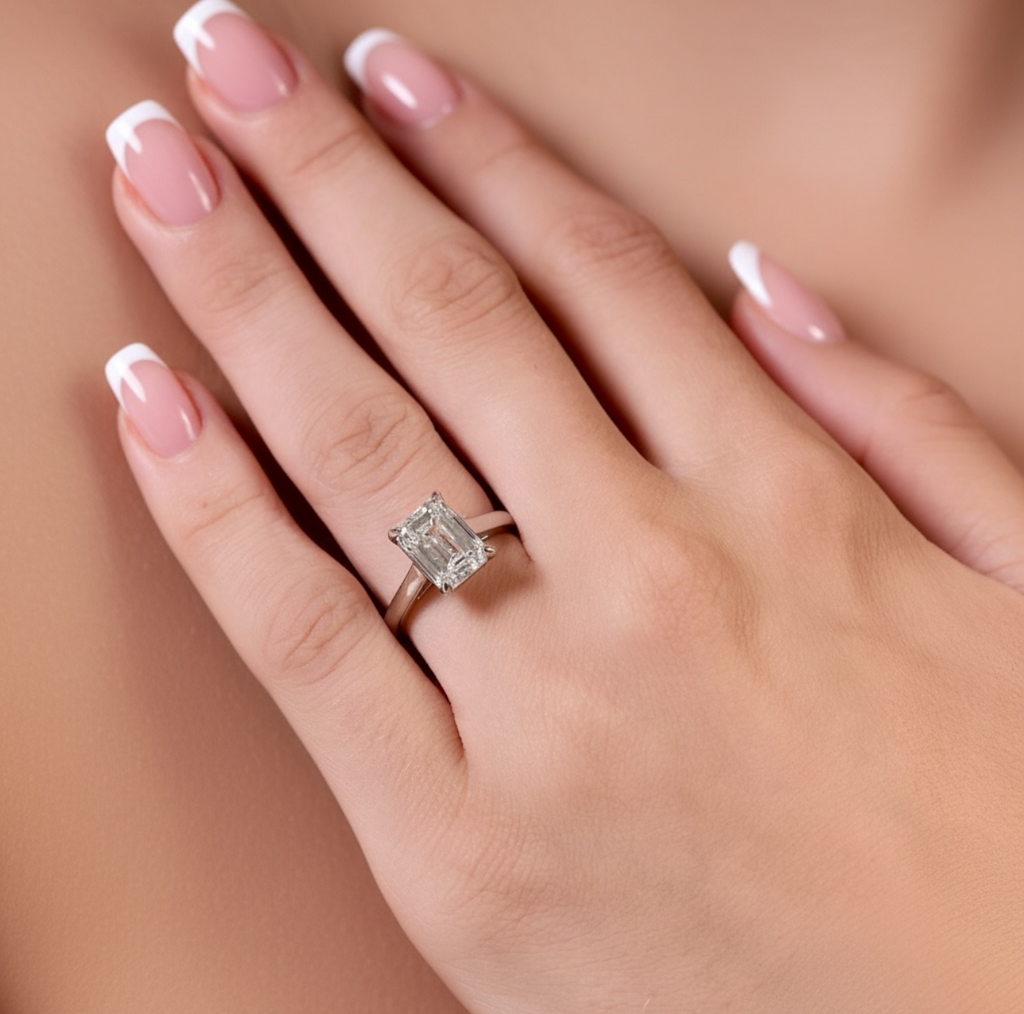 2.00ct Emerald Cut Solitaire Engagement Ring