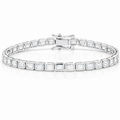 Emerald-Cut Bezel Tennis Bracelet
