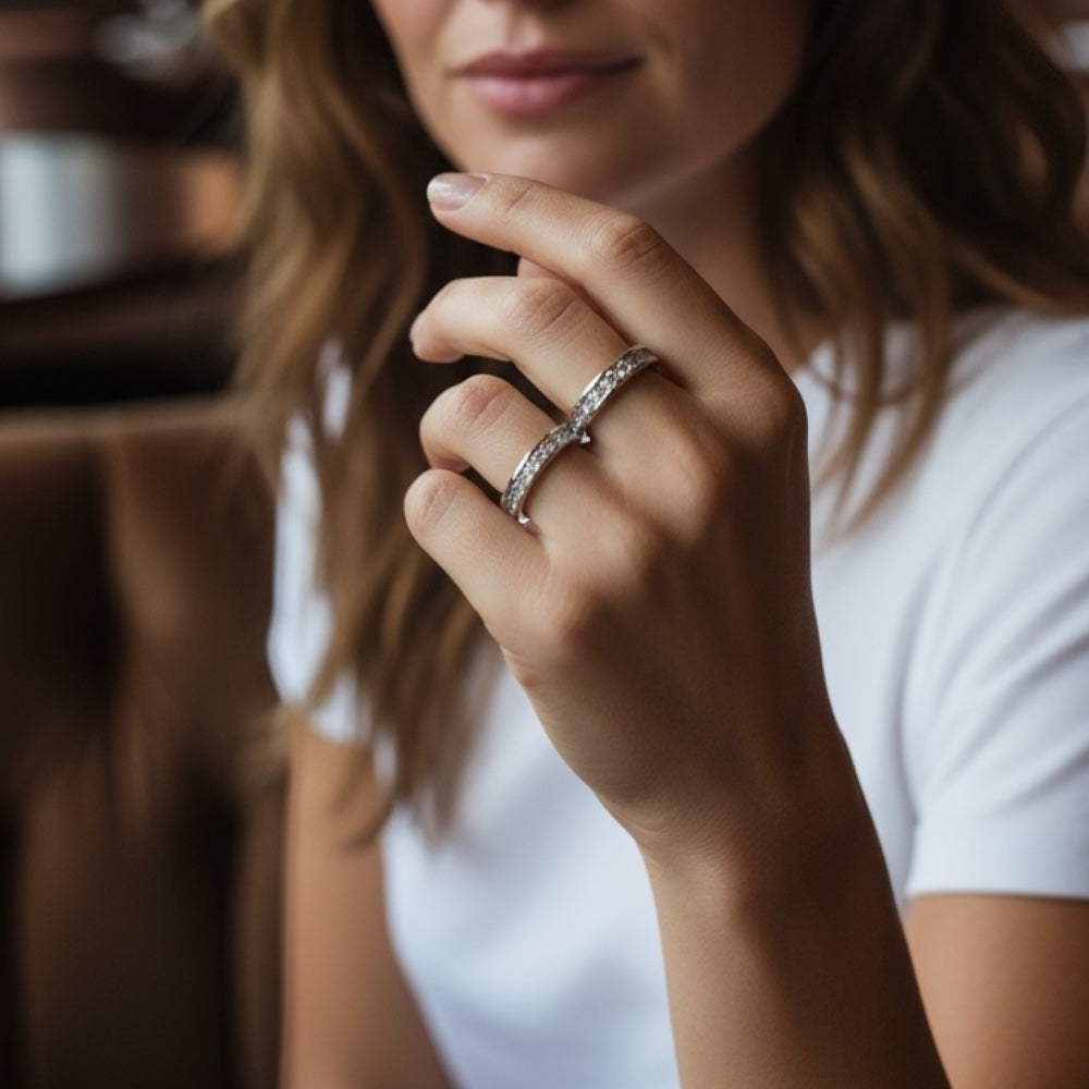 1.4ct  Eternity Band, White Gold (VVS1/D/Excellent)