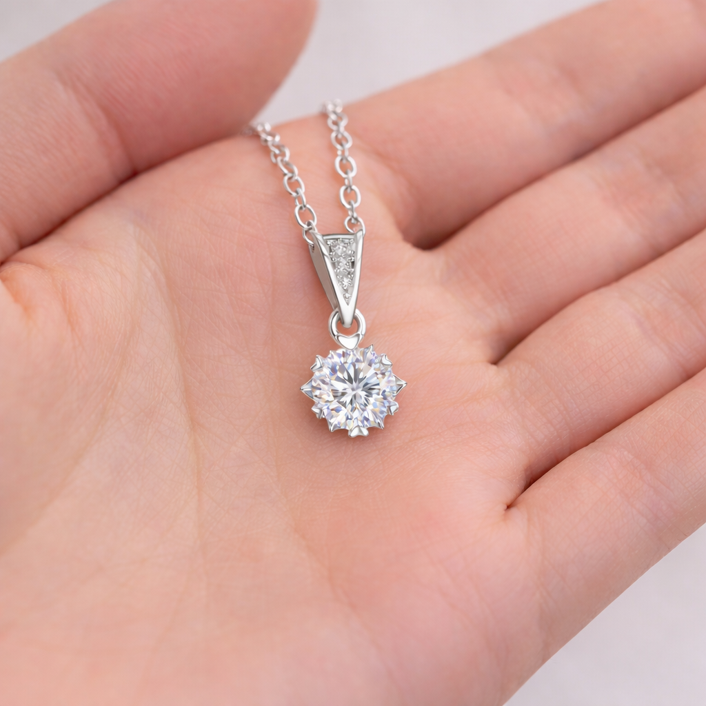2ct Pendant Necklace,  White Gold (VVS1/D/Excellent)