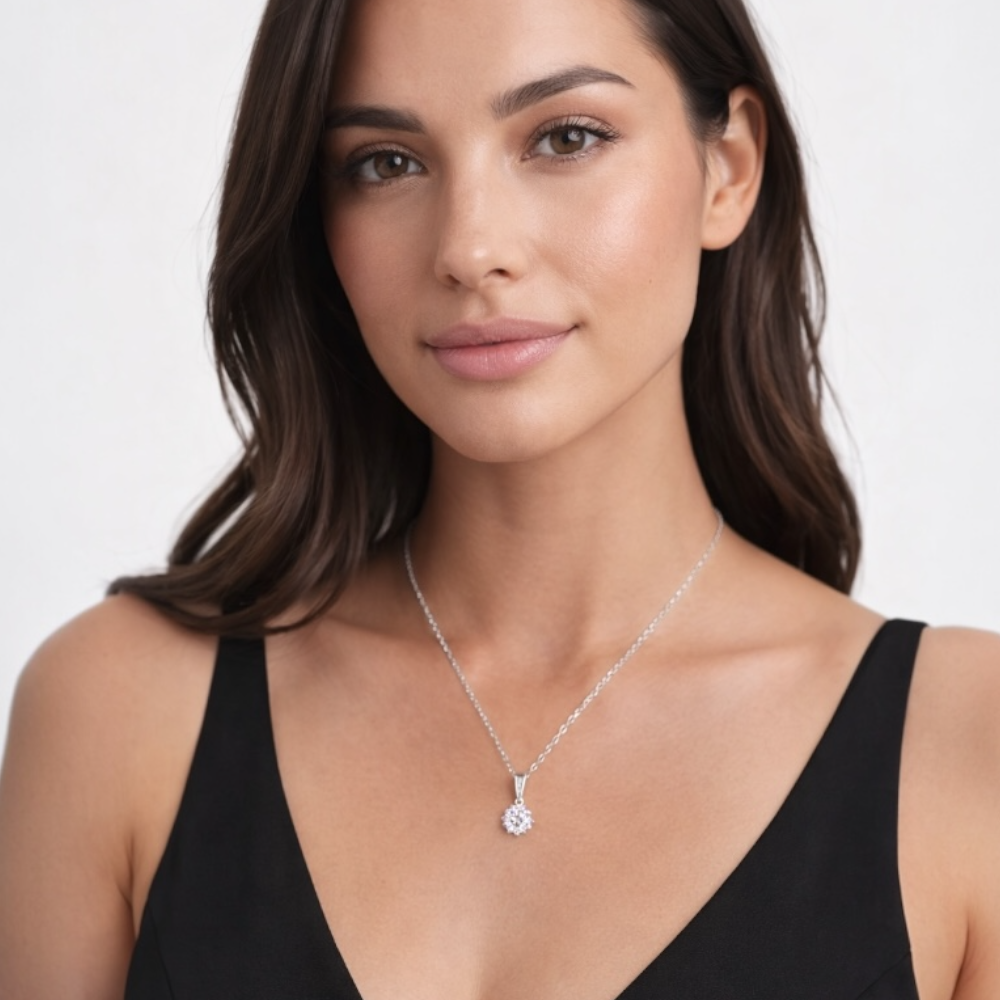 2ct Pendant Necklace,  White Gold (VVS1/D/Excellent)