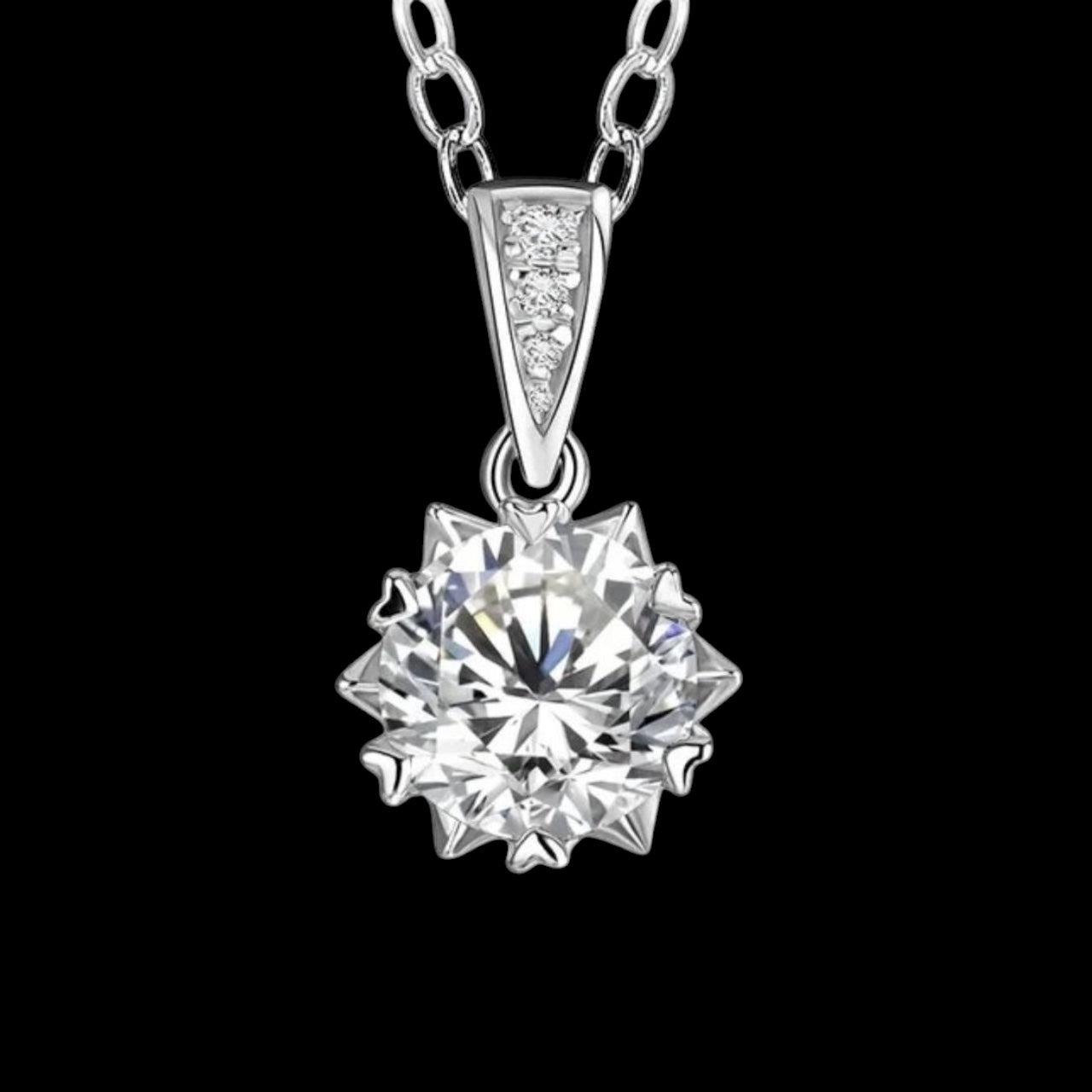 2ct Pendant Necklace,  White Gold (VVS1/D/Excellent)