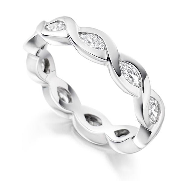 Marquise-cut Eternal Love Diamond Infinity Ring