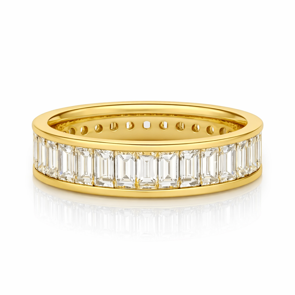 Full Channel Set, Baguette-Cut Diamond Eternity Ring