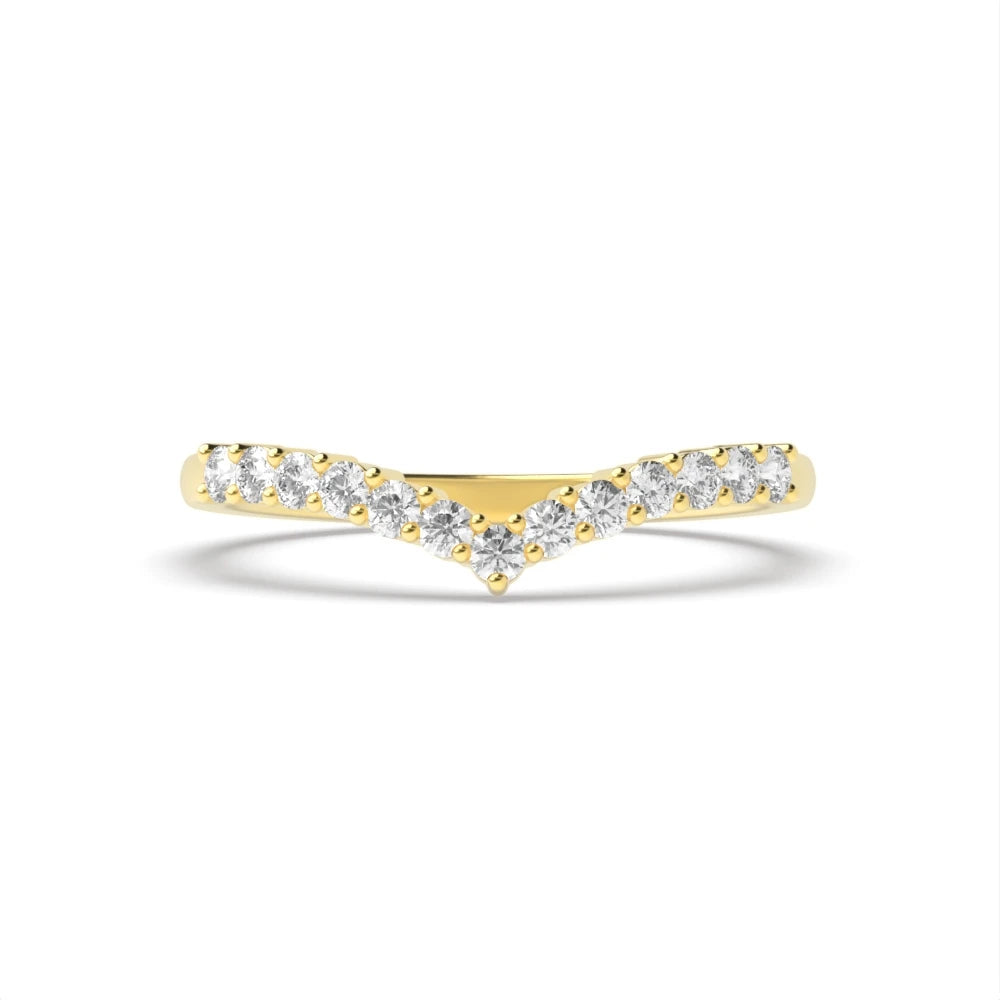 Wishbone Stacking, Half Diamond Eternity Ring
