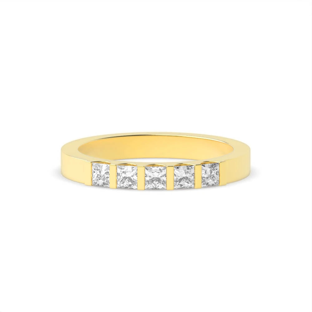 Tension setting Classic Square-Cut Diamond Band