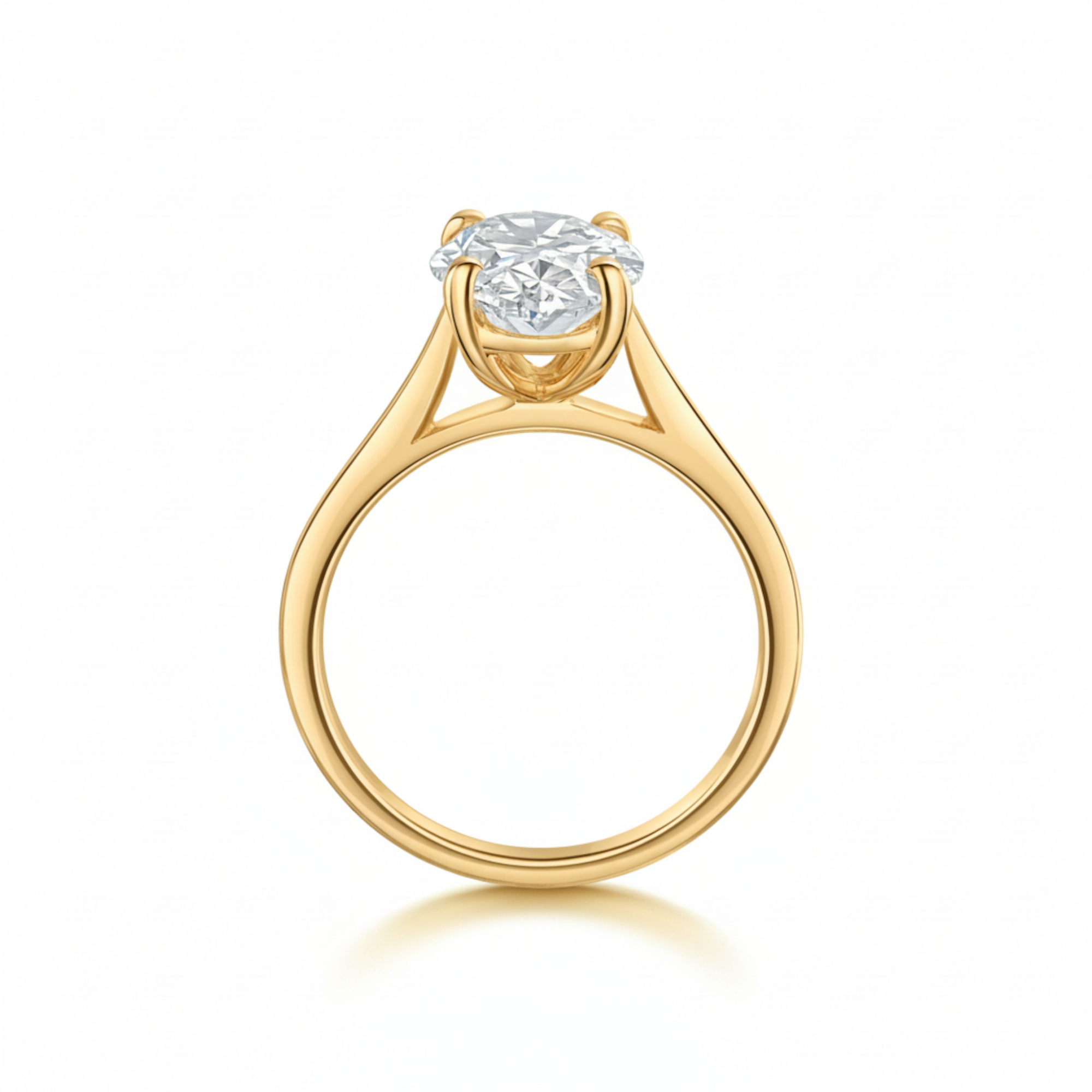 3.00ct Oval Diamond Solitaire Engagement Ring