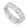Full Channel Set, Baguette-Cut Diamond Eternity Ring