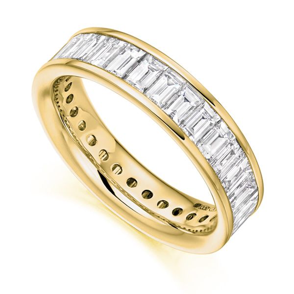 Full Channel Set, Baguette-Cut Diamond Eternity Ring