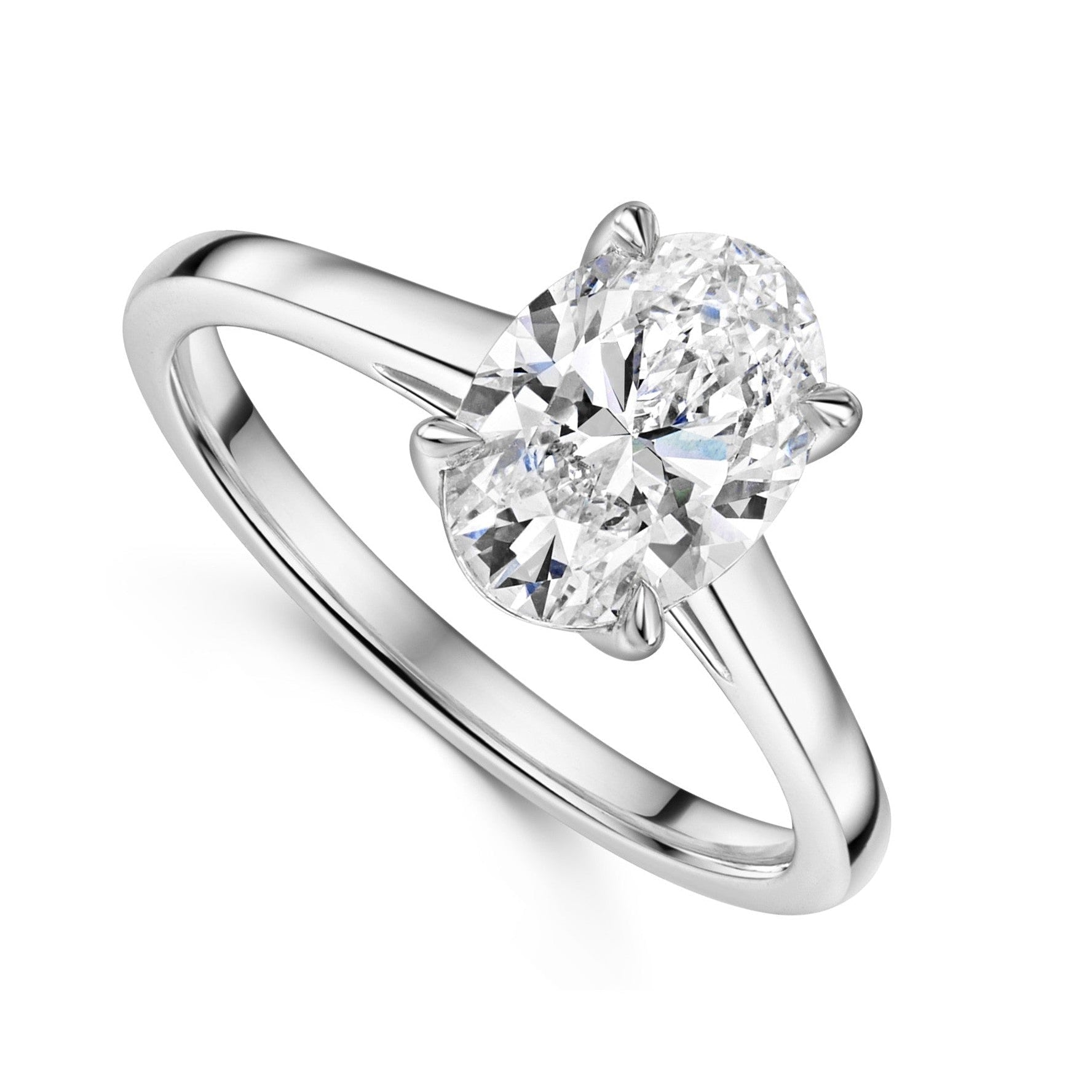 2.00ct Oval Diamond Solitaire Engagement Ring